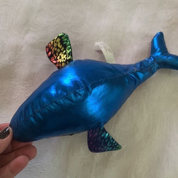 Shiny Sea Creatures Manta Ray Dolphin Stuffed Toys - Picture 4 of 12